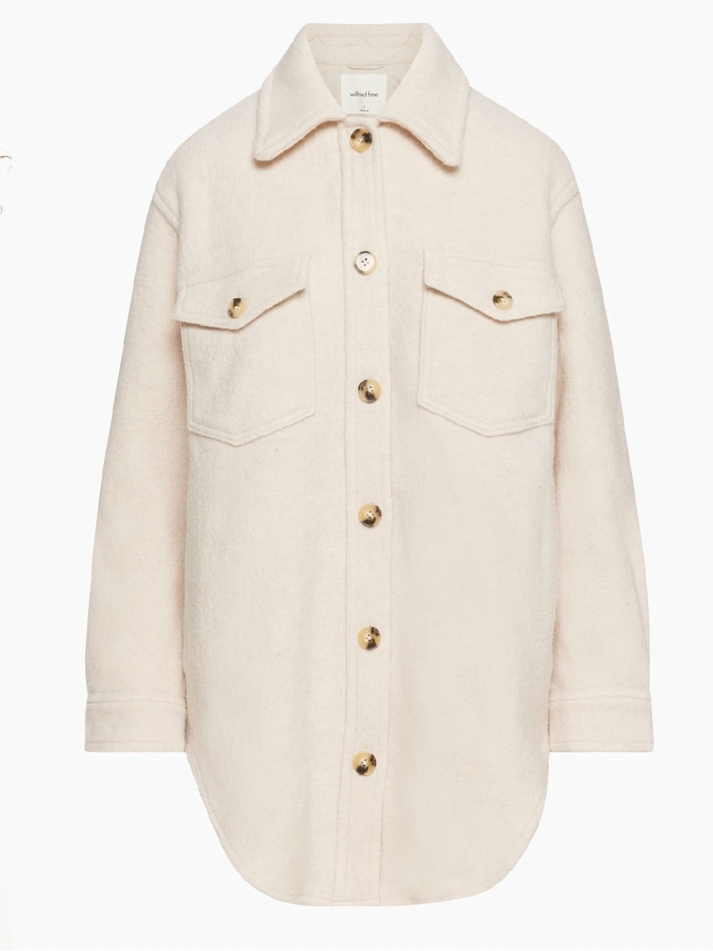 Aritzia Wilfred Free The Ganna Shirt Jacket merino wool size small